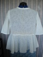 Batik top with rolled hem